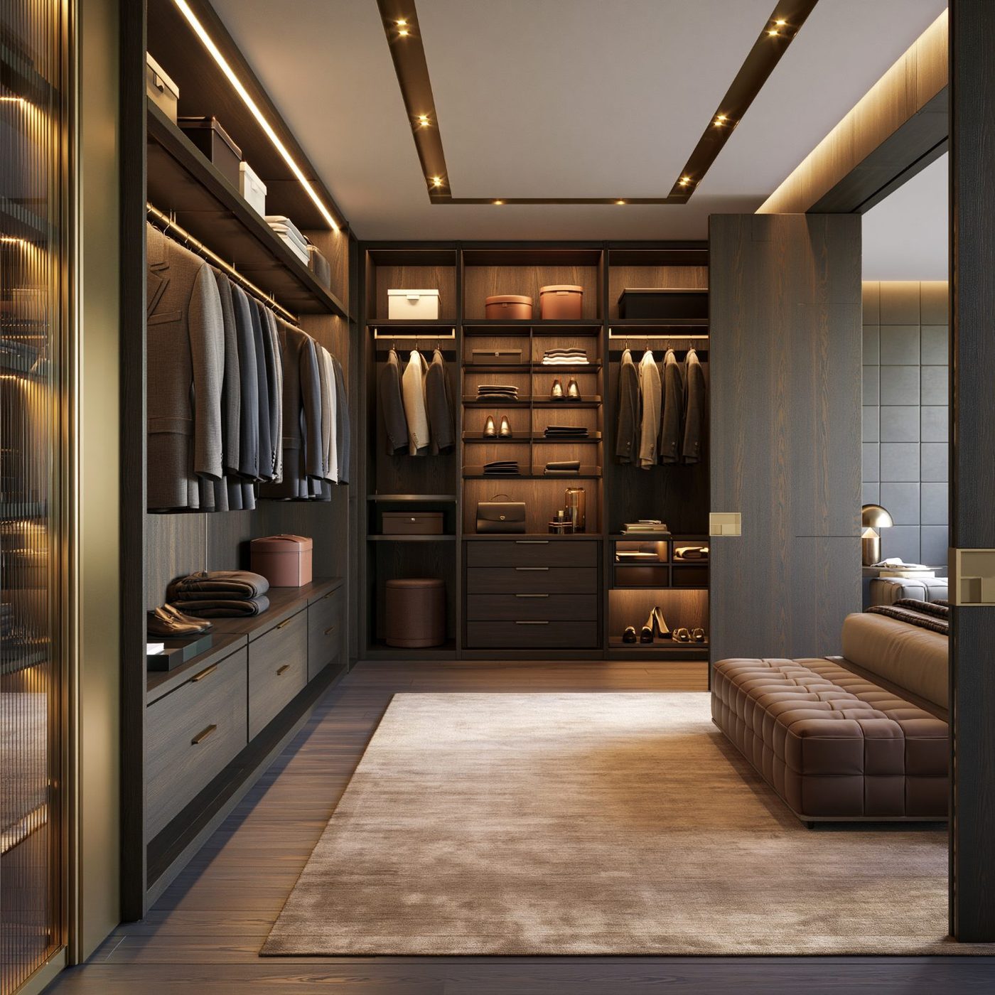 Walk-in wardrobe suite